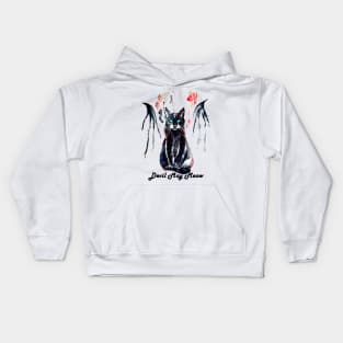 Devil May Meow cat Kids Hoodie